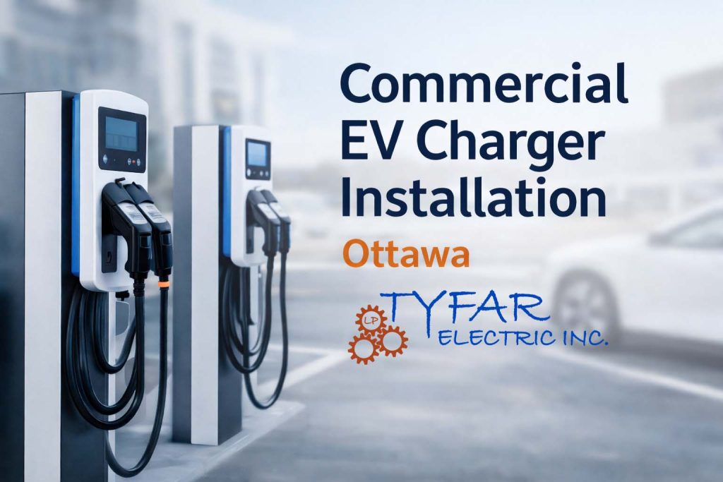 Commercial EV charger installation for businesses in Ottawa