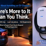 EV charger installation in Ottawa showing a Level 2 home charging station and what homeowners need to know about 100 amp and 200 amp electrical services.