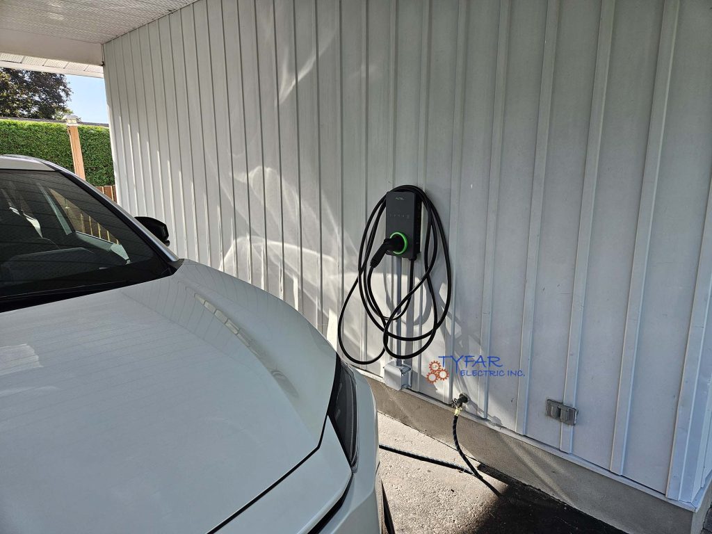 Residential EV charger installation at an Ottawa home